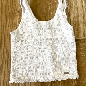 hollister smocked white tank